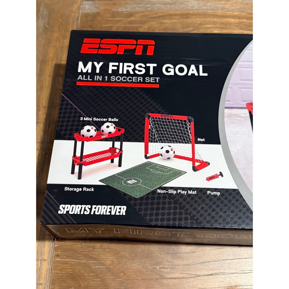 ESPN My First Goal All In 1 Soccer Set Kids Training Kit New Toddler Gift Indoor